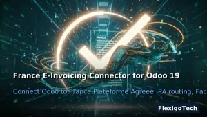 Banner del módulo France PDP publicado en el App Store de Odoo