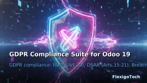 Banner del módulo GDPR Toolkit publicado en el App Store de Odoo
